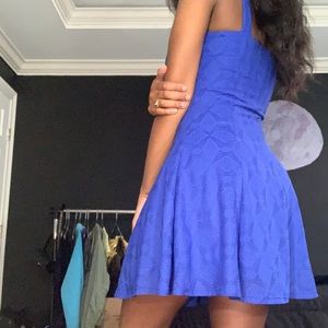 blue cocktail dress